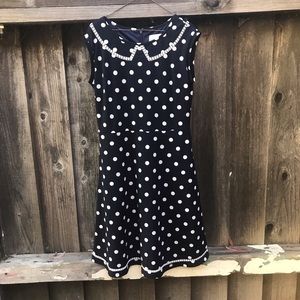 Modcloth Navy Dress with polka dots
